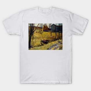 Haystacks and Barn by George Bellows T-Shirt